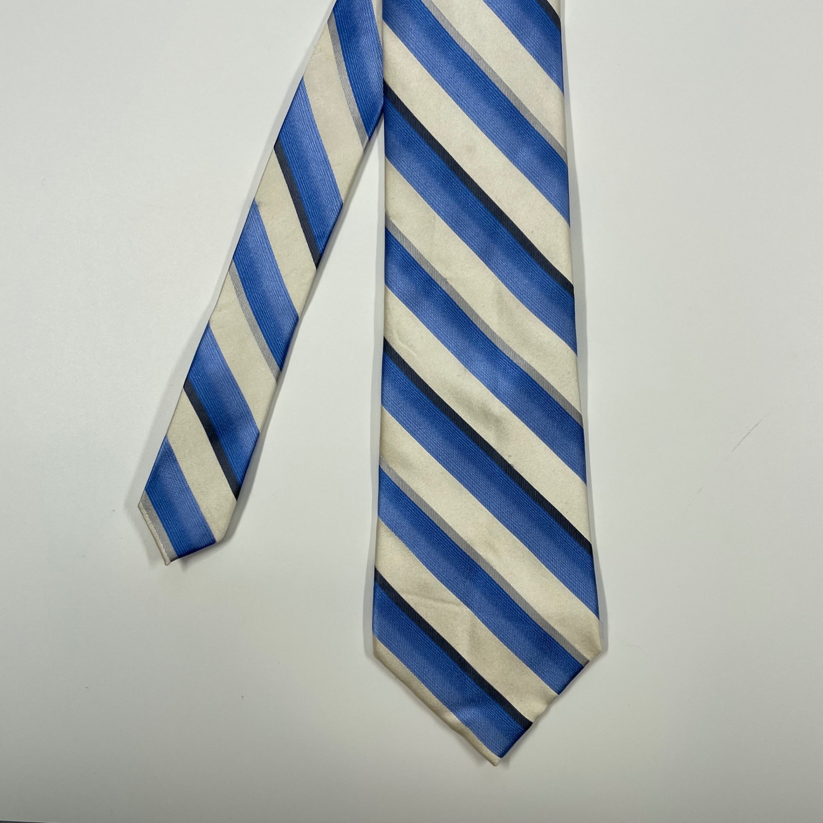 Croft  Barrow Blue Striped Necktie Classic Business Mens One Size